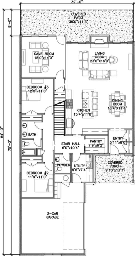 Asher Homes Aspen Floor Plan First Floor